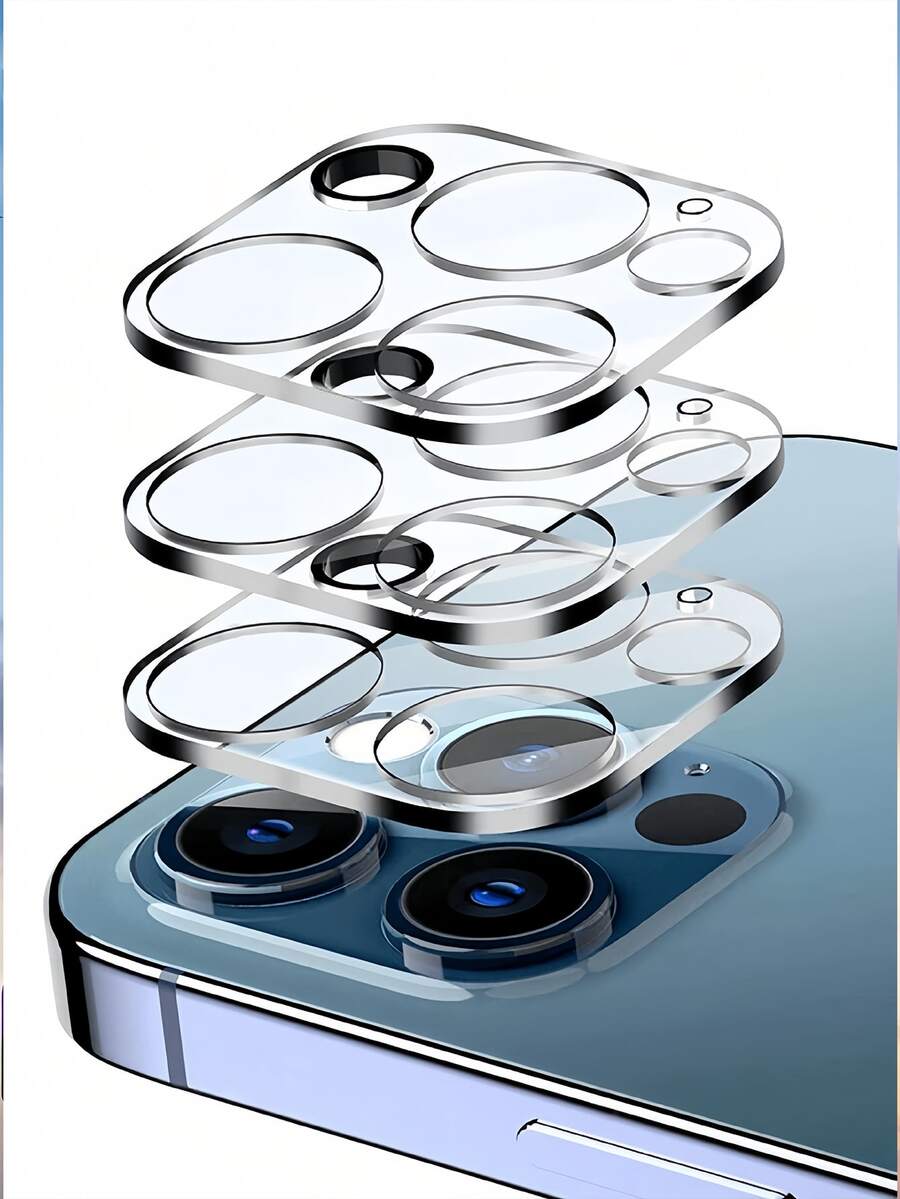 3pcs Camera Lens Protector Film, Compatible With IPhone 17 16 15 14 13 12 11, Waterproof Shockproof Anti-Scratch Anti-Fingerprint Full Coverage