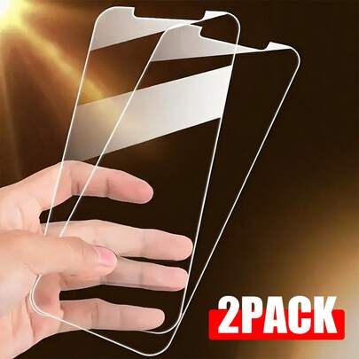 两片装钢化玻璃屏幕保护膜，兼容 17/16 Pro Max/Pro Plus、15/14/13/12/11 Pro Max Plus、12 Mini/13 Mini、X/XR/XS Max、6/7/8 Plus、7/8/SE2/SE3。三片式全屏覆盖，高清防刮保护。适用于所有屏幕保护膜。