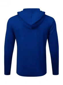 Men's Summer Tops, Men's Hoodies, Men's Long-Sleeved T-Shirts, Men's Fishing Clothing, Men's Work Clothes, Men's Sun Protection Clothing, Quick-Drying Fabric, Suitable For Fitness, Outdoor Activities Such As Cycling And Fishing. - Xanh đậm - Xem 6