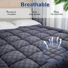 Ultra Plush  Mattress Protector – Foldable & Space-Saving, Cloud Soft Thick Pad, Twin/Full/Queen/King - White - View 5