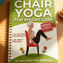 1 Libro "Guía de yoga en silla de 30 días: Pérdida de peso, aumento de músculo y flexibilidad" - Adecuado para principiantes, personas mayores y adultos, 60 ejercicios, tamaño 5.5x8.3 pulgadas, diseño de cubierta verde | Tapa blanda | Encuadernación espiral duradera - Planificador de yoga - Ver 6