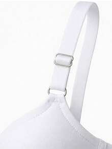 Reinforced Single Bra With Smooth Cup And Adjustable Straps Premium Direct From The Factory - Blanco - Ver 5