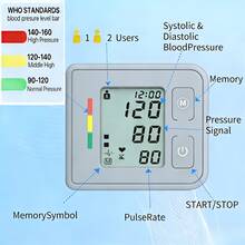 JIACOM 1pc Smart Wrist Blood Pressure Monitor (Battery Not Included), One-Key Fast Response, Dual-User Memory Mode, Essential Home Medical Health Care, Compact Size, Convenient For Travel, Automatic Cuff Retraction - Grey - View 5