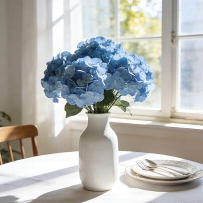 1/3 人造绣球花 - 仿真绣球花，非常适合婚礼、客厅、花园、门廊、窗台和户外节日 | 复活节、母亲节、情人节的完美之选