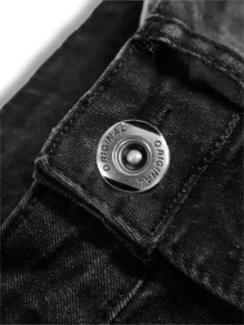 2-Pack Men's Street Style Ripped Stretch Slim Fit Straight Leg Jeans - 黑色+炭黑色 - 查看 9