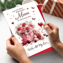 1pc Mother's Day Greeting Card Envelope Set, Cute & Warm Gift For Mom, Holiday Card - Multicolor - View 7