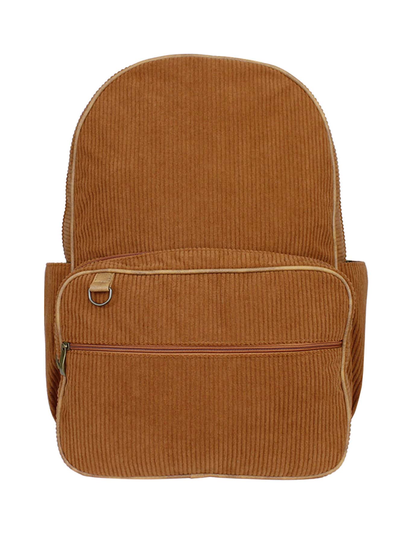Mochila De Veludo CoteLê Tamanho Grande Comporta Notebook Feminina Masculina Casual e Escolar