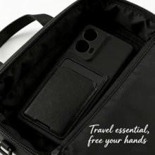 2件装：黑色摩托罗拉卡包式手机壳，适用于摩托罗拉Edge 70、摩托罗拉G57、摩托罗拉G67 Power、摩托罗拉G57 Power、摩托罗拉E15、摩托罗拉E14、摩托罗拉G15、摩托罗拉G23、摩托罗拉G35、摩托罗拉G45、摩托罗拉G55、摩托罗拉G75、摩托罗拉G85、摩托罗拉Edge 50 Neo。黑色卡包式手机壳，手机卡包。 - 黑色1 - 查看 7