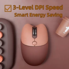 MOFII M3 Wireless Mouse With Lightweight And Cute Cat Paw Pattern And Cat Ear Shape, Suitable For Windows, PC, Laptops, Desktops, Coffee Brown - Coffee Brown - View 3