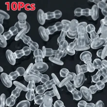 30个/50个耳钉耳塞，手工DIY饰品耳环配件，硅胶防滑防丢耳塞 - 透明 - 查看 15