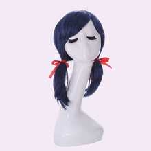 Blue Pigtail Anime Cosplay Wig Headpiece, Synthetic Fiber Hair Accessory Suitable For Girls' Halloween Themed Party Costume - Multicolor - View 2