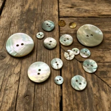 100 Double-Hole Colored Natural Shell Buttons, With Various Sizes Ranging From 10MM To 30MM, Suitable For Sewing And Handicraft Making - 100pcs - View 7