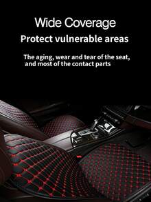 2pcs Universal Comfortable Car Seat Cushion - Suitable For All Seasons, Anti-Slip Design, Front And Backrest With Star Stitching, Comfortable, Essential For Long Road Trips - Seat Cushion + Backrest Cushion - View 2