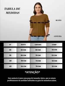 Women's Short-Sleeve Ribbed Knit Blouse, Basic, Casual, Elegant - Madera - Ver 4
