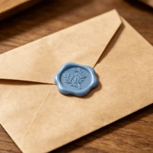 20张桉树图案自粘蜡封贴纸，适用于礼品、婚礼请柬信封、情人节/结婚礼物 - 蓝色 - 20PCS 尤加利 - 查看 8