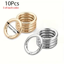 5/10/15/20/30 cái móc khóa carabiner tròn bằng kim loại có lò xo mở được, đầu nối móc khóa, phù hợp làm trang sức DIY và phụ kiện cho doanh nghiệp nhỏ - Nhiều màu - View 40