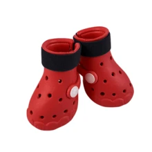 New Dog Shoes Suitable For All Seasons, Breathable Outdoor Pet Shoes With Soft Soles For Protecting Dog Paws In Spring And Summer - 玫紅色 - 查看 6