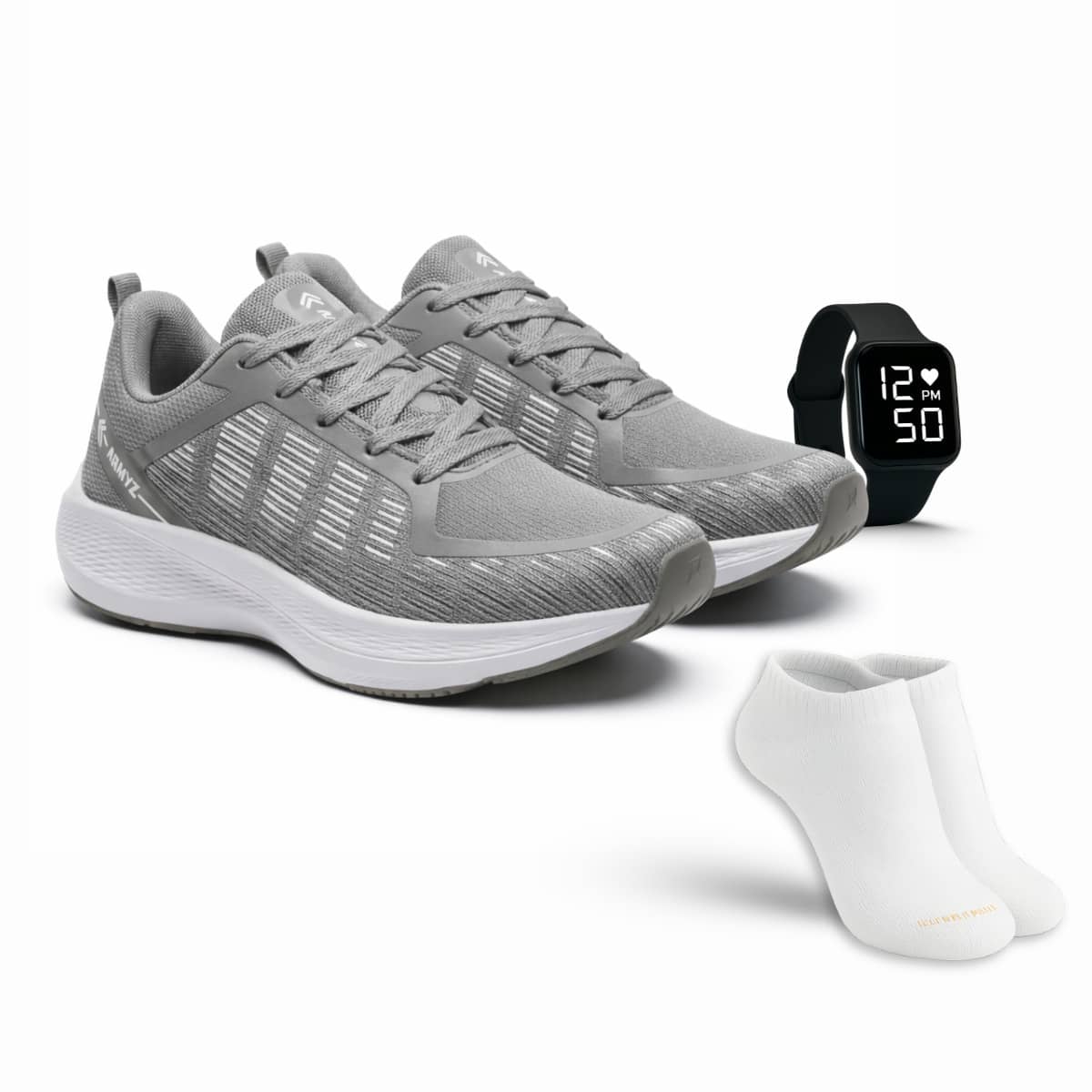 Athletic Shoes With Accessories – Lightweight, Comfortable, Ideal For Training And Everyday Use - Gray/white - View 1