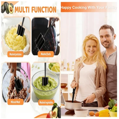 Máy xay thịt đa năng, máy xay thịt chịu nhiệt dùng làm hamburger, thịt bò xay, máy băm hamburger bằng nylon, máy xay thịt, máy trộn chống dính dùng để trộn và băm nhỏ, dụng cụ nghiền khoai tây.