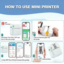 Portable Wireless Mini Printer - Wireless Photo, Label, Note Printer, Compact Thermal Printer, [Fashionable Discount], Compatible With Smartphones, Tablets, Laptops - Suitable For Home, Office, Travel, Gifts - Pinterest, Labels, Notes, Photos, Office Supplies, Fashion Designs, Durable Structure, Office Personnel, Thermal Printer, Mini Printer, Portable Printer, Photo Printer - Multicolor - View 7