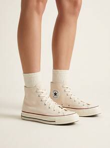Converse Giày Chuck Taylor All-Star 70 Hi Parchment Classic High-Top Canvas Durable Rubber Toe Cap 162053C - Giấy da/Garnet/Egret - Xem 1