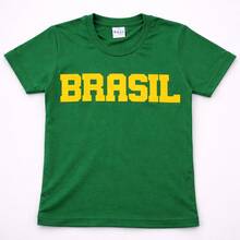 Kids' T-Shirt Brazil 100% Cotton - World Cup - 黃色 - 查看 7