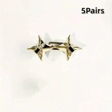 1/2/3/5对四角星腰带束紧扣塑形别针，固定夹，腰部收紧魔术工具，腰部别针，收紧可调节腰围，精致多功能女士毛衣别针，适用于腰带、围巾和披肩 - 銀色 - 查看 21