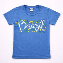 Kids' T-Shirt Brazil 100% Cotton - World Cup - 黃色 - 查看 8