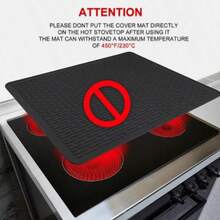 Stovetop Cover - Stovetop Cover, Extra Large Silicone Draining Mat, Stovetop Oven Cover (Black, 28 X 20 Inches) Kitchen Accessories, Cooking Utensils, Ceramic Stovetop Protective Cover, Kitchen Stovetop Protective Cover, Multi-Functional Sink Mat, Heat-Resistant Glass Stovetop Protective Mat, Can Also Be Used As A Kitchen Drying Mat, Glass Stovetop Cover, RV Stovetop Mat, Kitchen Essentials, Kitchen Decoration - View 4
