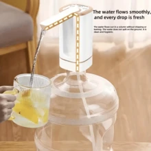 5加侖通用水瓶抽水器，可折疊自動水瓶抽水器，便攜式電動水泵 USB 充電 1-5 加侖水瓶開關，1個可折疊自動飲水器，抽水器，便攜式杯子抽水器。可調節，有 3 種出水模式，支持 USB 充電，適用於家庭、辦公室、宿舍和戶外露營使用 - 彩色 - 查看 5