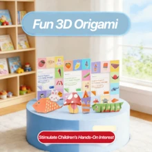 3D立体折纸书，趣味十足的3D立体效果，手工彩色制作，适合3-6岁儿童，创意彩色纸 - 彩色 - 查看 2