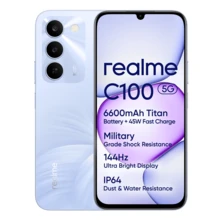 Realme C100 5G 4GB+128GB/4GB+256GB 5G智能手机，全球版，无锁，6.75英寸LCD 144Hz显示屏，5000万像素AI三摄，单电池7000mAh+45W/双电池6600mAh+45W，48个月流畅运行，不含适配器 - Blooming Purple - 查看 13