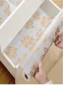 1 Cuộn lót ngăn kéo chống thấm nước, có thể giặt được, họa tiết lá vàng, thích hợp để sắp xếp đồ đạc trong nhà bếp, phòng tắm và tủ quần áo. - Lá Vàng - Xem 11