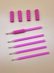 4-Color Diamond Painting Pen Set (Purple, Transparent, Pink, Blue), With Anti-Slip Foam Grip And Interchangeable Pen Tips, Suitable For 5D Diamond Painting, Rhinestone Sticking, DIY Crafts - Drill Pen Set - View 2