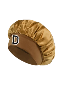 1 chiếc mũ trùm đầu bằng satin in chữ cái A-Z dành cho nữ, sang trọng, bóng bẩy và thời trang, phù hợp cho việc chăm sóc tóc hàng ngày, gội đầu tại nhà, chải chuốt ban đêm, tạo kiểu tóc khi đi làm, trang phục hẹn hò, du lịch, tụ họp bạn bè và thư giãn tại quán cà phê. - Màu Khaki - Xem 6