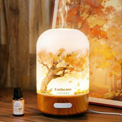Difusor de aceites esenciales para aromaterapia, humidificador de vapor frío de vidrio artístico de 100 ml para el hogar, difusor ultrasónico con protección de apagado automático, difusor de aroma para decoración de spa, oficina y hogar, y regalo.