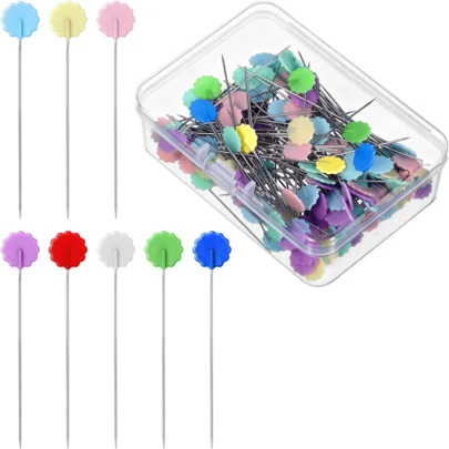 Juego de agujas de coser con flores - Agujas de coser de alta calidad con puntas de aguja florales de colores vibrantes, adecuadas para manualidades y confección de prendas, con múltiples opciones de artesanía