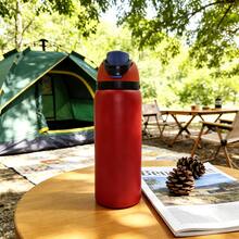 O-Walaa BlackCherryWaterBottle32oz, 945ML, With Straw, Heat Preservation Time More Than 24 Hours, Cold And Hot Water Can Be Insulated, Can Make Coffee, Frozen Drinks, Exquisite Workmanship, Suitable For Camping, Work, Indoor And Outdoor Use. - Gỗ đỏ - Xem 9