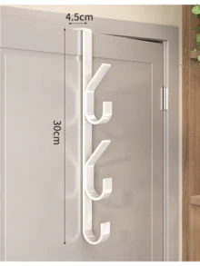 2/3/5/7 Hooks Over Door Hook, Coat Hook, Towel Hook Storage Rack, Used After Shower To Hang Towels, Clothes, Hats, Bathroom, Closet, Used To Hang Coats, Clothes, Backpacks, Hats, Wallets, Metal Towel Rack - White - View 13
