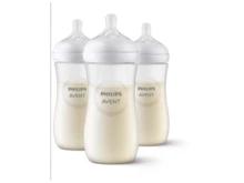Philips Avent Natural Baby Bottles With Natural Response Nipples (Fast Flow, Flow 4), 11oz, 3-Pack, SCY906/93 - 白色 - 查看 1