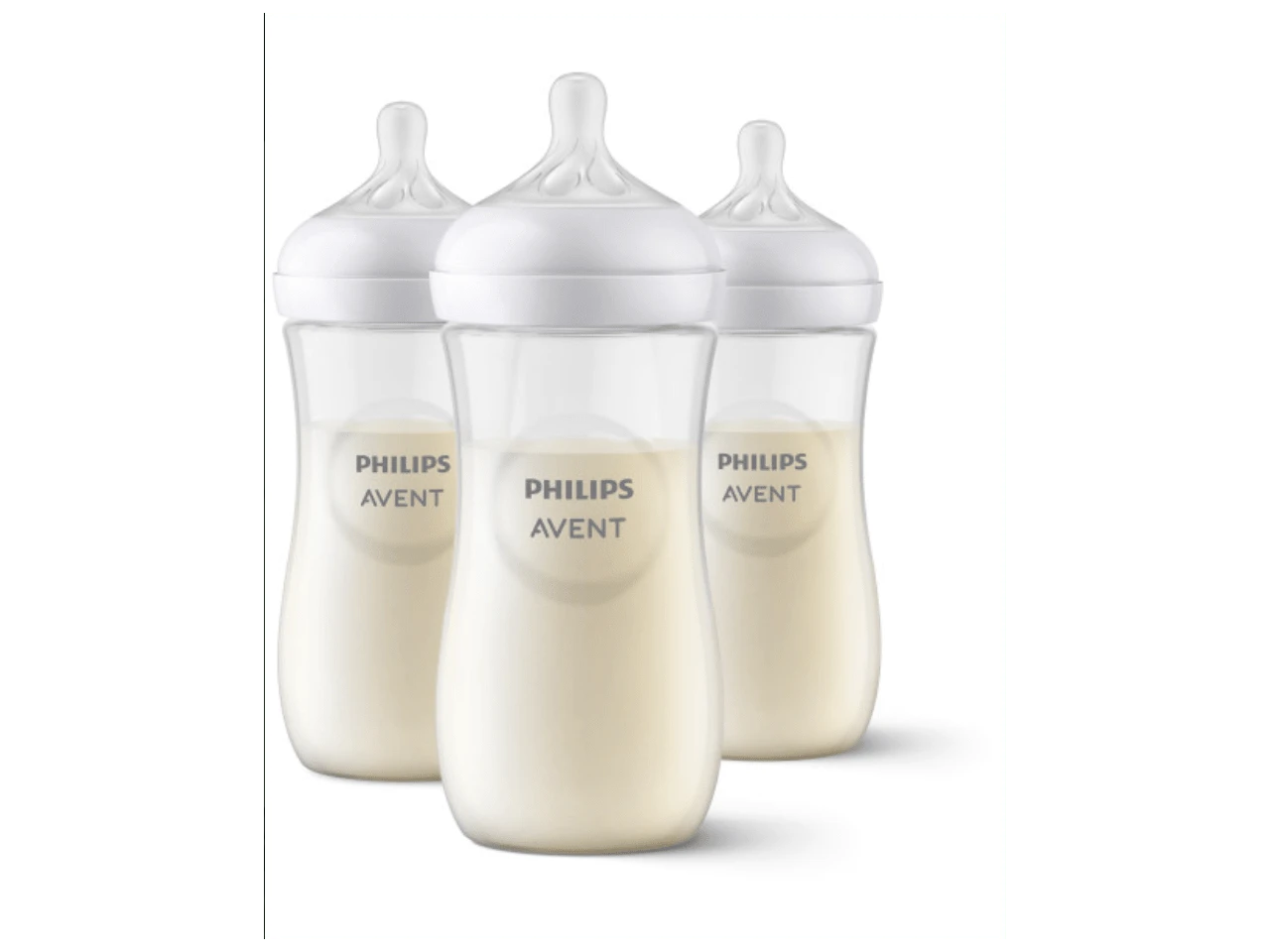 Philips Avent Natural Baby Bottles With Natural Response Nipples (Fast Flow, Flow 4), 11oz, 3-Pack, SCY906/93 - 白色 - 查看 1