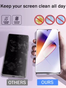 3 piezas Protector de pantalla, compatible con Infinix y otros modelos, película de vidrio templado de alta definición, dureza 9H, compatible con fundas de teléfono, fácil de instalar, resistente a los arañazos, sin burbujas, cobertura completa. - transparente - Ver 8