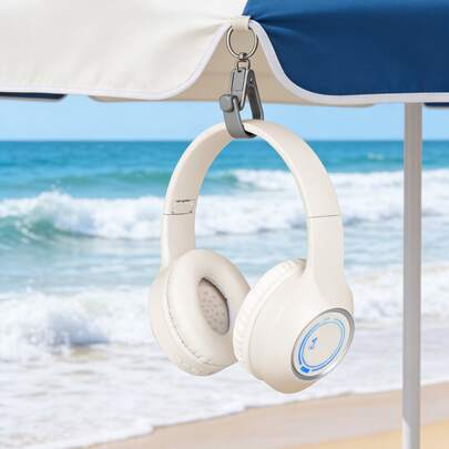 新款可折叠无线耳机，具有 HIFI 立体声低音、全包耳设计、电池寿命长、经济实惠的礼物、时尚、兼容智能手机和游戏手柄、低延迟、防汗带麦克风