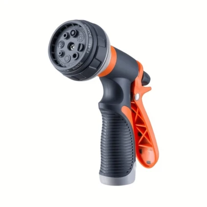 Heavy Duty Garden Hose Nozzle, 8 Adjustable Spray Patterns, Multi-Function High Pressure Hose Sprayer, Suitable For Home, Lawn & Garden Watering, Car Washing
