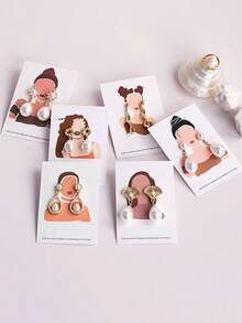 10/40/100个装珠宝展示卡，用于包装耳环、项链，随机图案 - 珠寶收納卡 - 查看 6