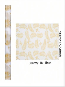 1 Cuộn lót ngăn kéo chống thấm nước, có thể giặt được, họa tiết lá vàng, thích hợp để sắp xếp đồ đạc trong nhà bếp, phòng tắm và tủ quần áo. - Lá Vàng - Xem 9