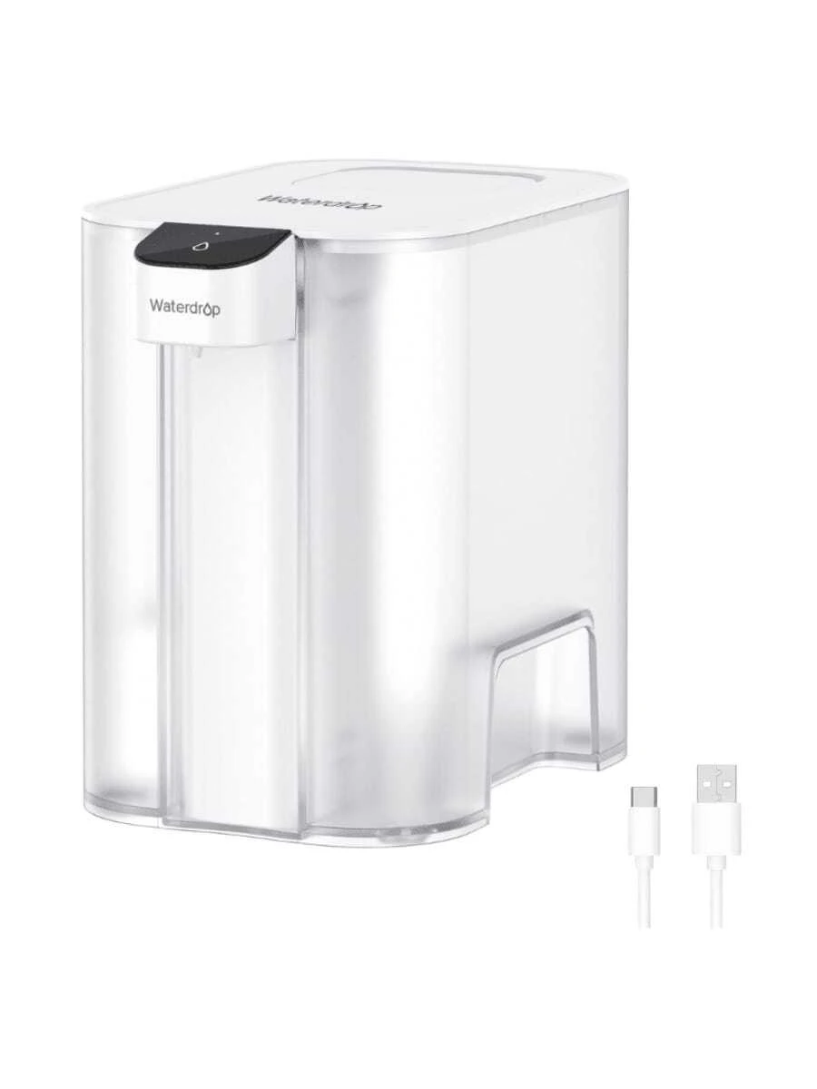 Waterdrop Electric Instant Water Filter Jug With A 3-Month Filter, 6L Countertop Water Filter System, Reduces Chlorine, Lead, Mercury - White - View 1
