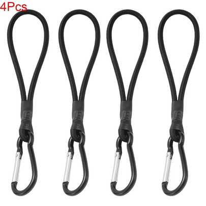 Bộ 4 dây thun co giãn có móc, dây bungee hợp kim bền chắc, chịu lực cao, thích hợp cho lều, mái che, bạt che nắng, xe RV, hàng hóa, hành lý, giá đỡ dây, phụ kiện lều, dụng cụ cắm trại, đồ dùng du lịch, món quà hoàn hảo.