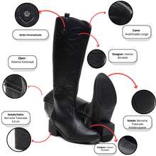 Dara Women's Country Boot, Long Shaft, Zipper, Embroidered, Heel, Everyday Use - 黑色 - 查看 5