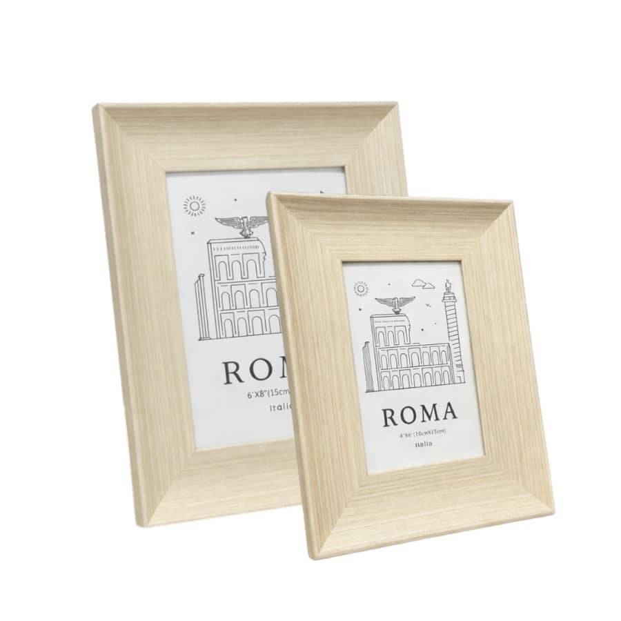 Set Of 2 Picture Frames 10x15 And 15x20 Rustic Decoration Tabletop Horizontal Vertical - 淺米色 - 查看 1